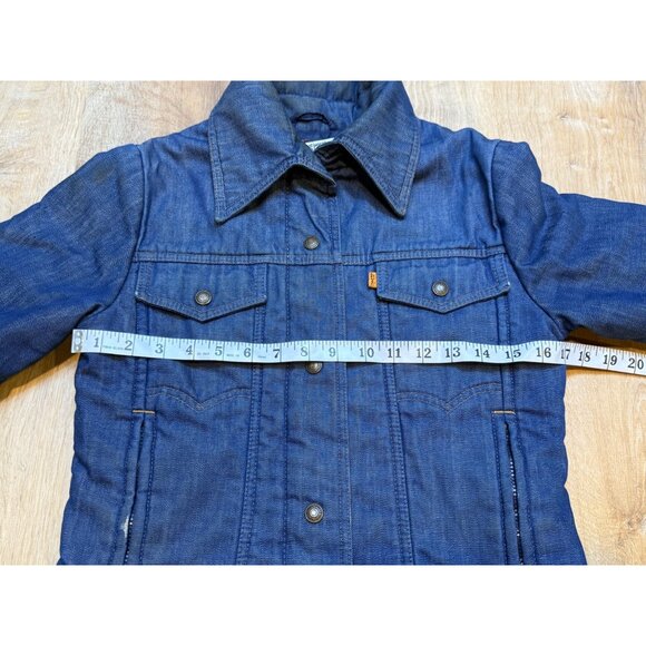 Rare Vintage 70s Levis Small Ski Puffer Jacket Orange Tab XS/S - Picture 8 of 16